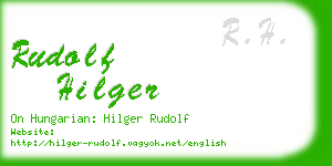 rudolf hilger business card